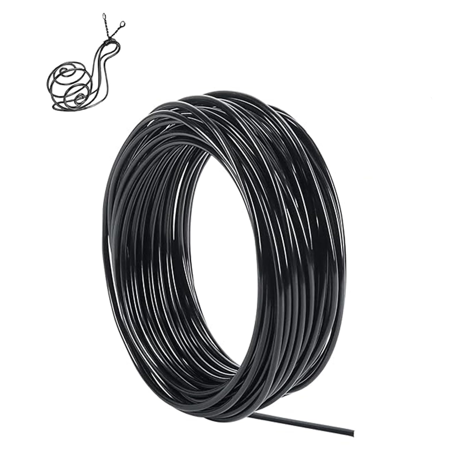 12 Gauge Aluminum Craft Wire 2mm 100 Feet,Black Bendable Sculpting Metal Wire,Metal Crafting Wire for Sculpting,Wreath Craft,Floral Making,Jewelry Making,Weaving and Wrapping Sliver Wires โ image 1
