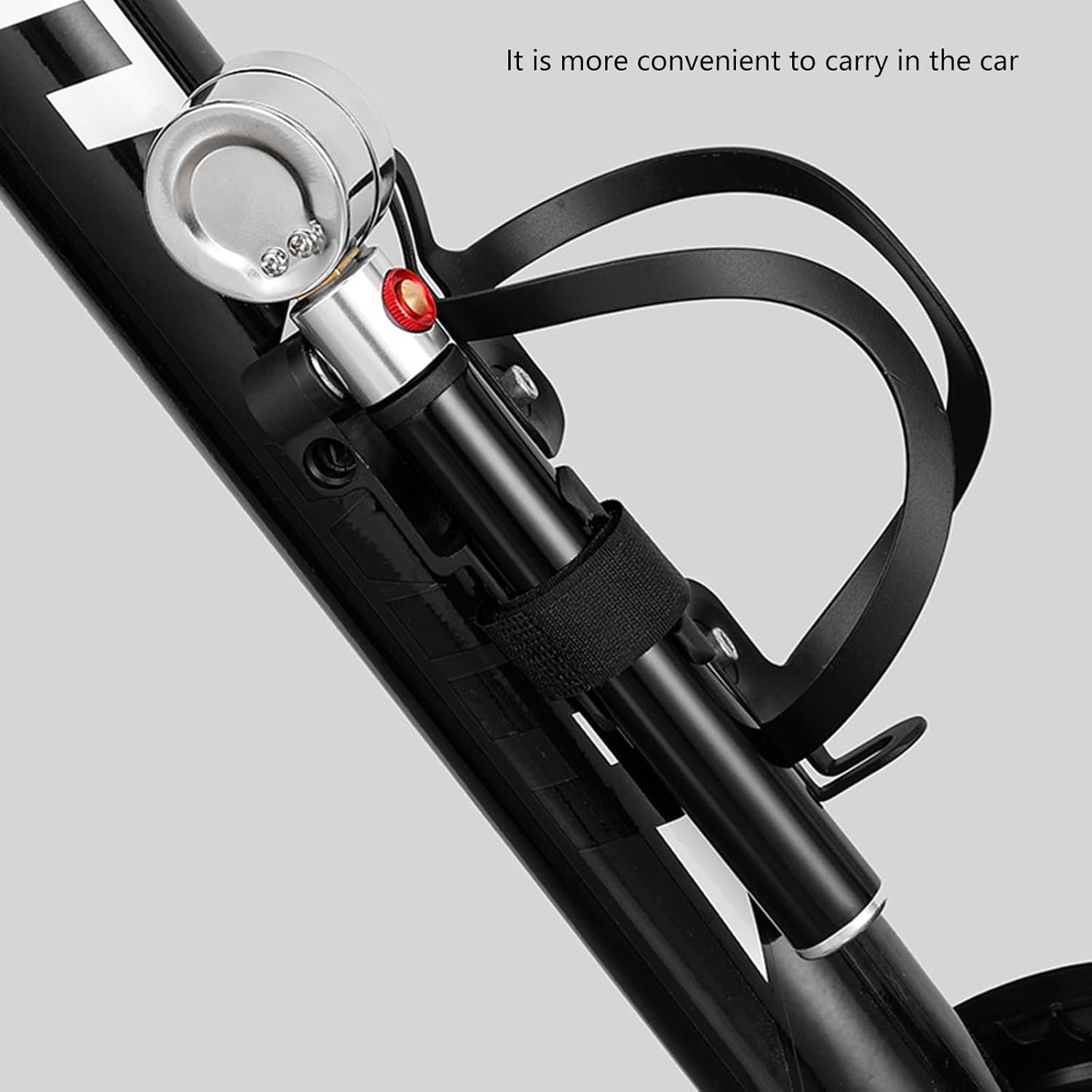 Aluminum Alloy Bicycle Tire Pump Gauge - Fast Inflation, Frame Mounted Hand Pump All Bike Types