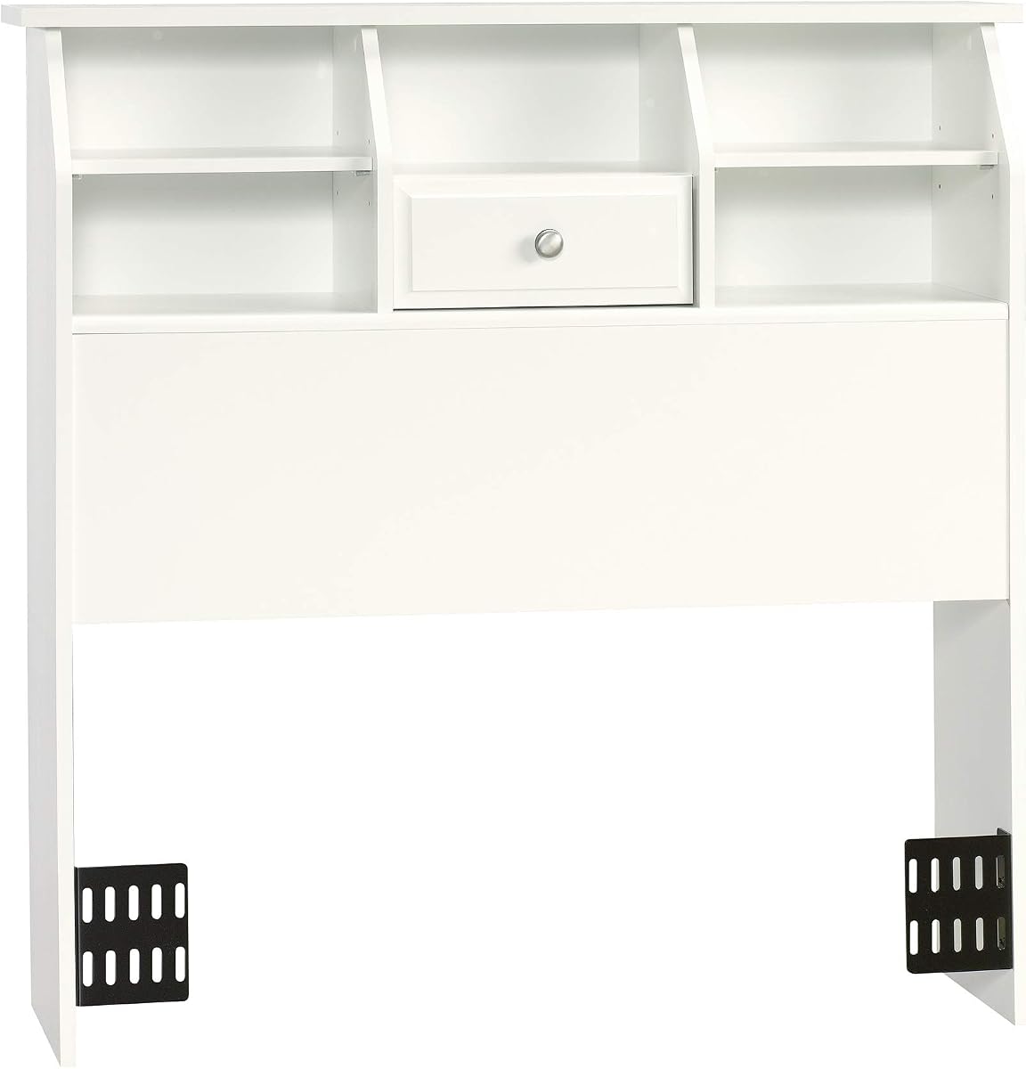 Cabecero de librería Shoal Creek, doble, acabado blanco suave