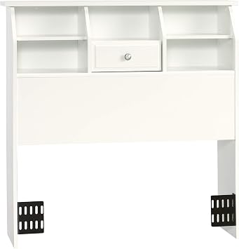 Sauder Shoal Creek Bookcase Headboard, Twin, Soft White finish
