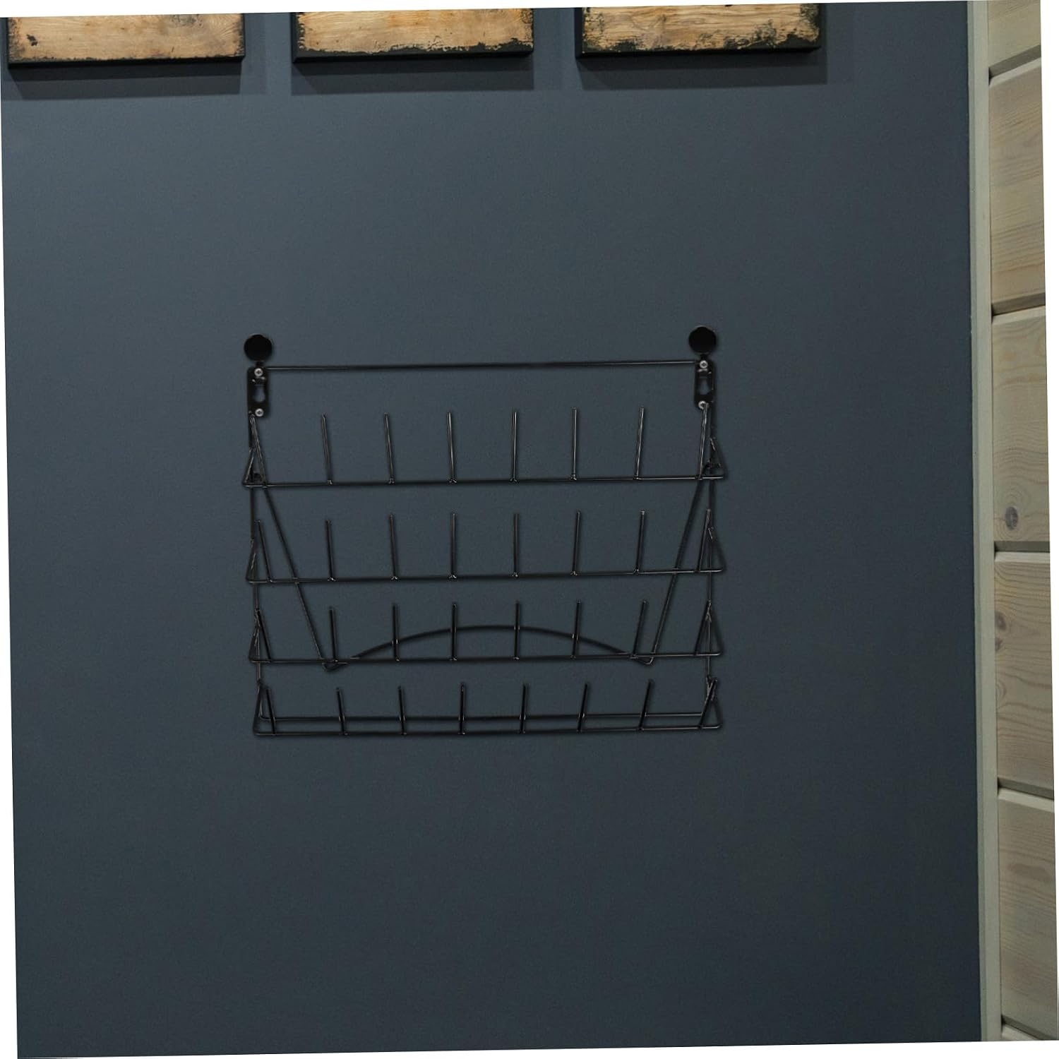 Laboratory Glassware Drying Rack Iron Black Wall-Mounted Organizer | Bench Use, Tube Drying for Laboratory Glassware, Necessary Tools; Instructions, Markets, Popup Stalls