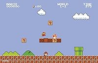 Vista 1 de Pyramid America Póster de Super Mario – Mario Bros Nivel 1-1 Paisaje – Póster impreso de 11 x 17 pulgadas, arte de pared, ideal para decoración