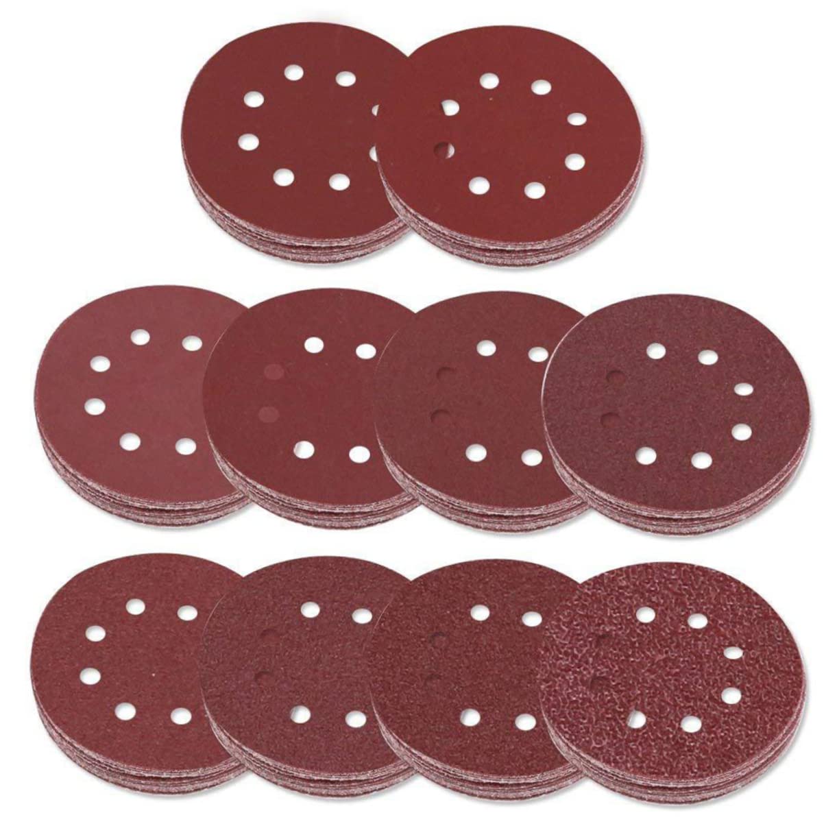 25pcs Hook and Sanding Discs Grit Circular Pads for Woodworking and Finishing Moisture and Abrasive Discs for Daily Use