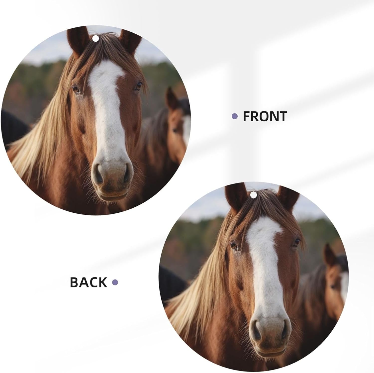 Car Air Freshener 24 PCS Horses Animals Hanging Car Air Fresheners Auto Interior Decor Card Freshener Strong Scented Card Lavender Cars Scents for Office Bedroom Close Drawer Round Shape