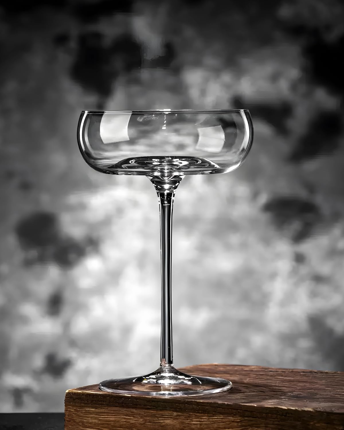 Handmade Coupe Glasses Set of 4 – 8.5oz Crystal Cocktail Glasses with Unique Convex Base, Elegant Coupe Glassware for Margarita, Martini, Champagne, Manhattan & Cocktails