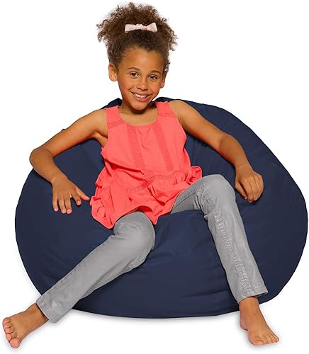 Miniatura 78 de Posh Creations - Sillón puff para niños, adolescentes y adultos, incluye funda extraíble y lavable a máquina, grande de 38 pulgadas, piel de conejo