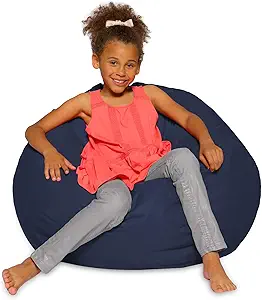 Posh Beanbags Bean Bag Chair, Large-38in, Navy