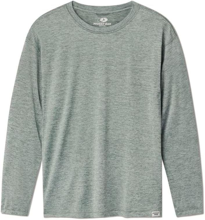 Mossy Oak Long Sleeve Men's Sun Protection Shirts for Fishing, Swim, and UV Protection