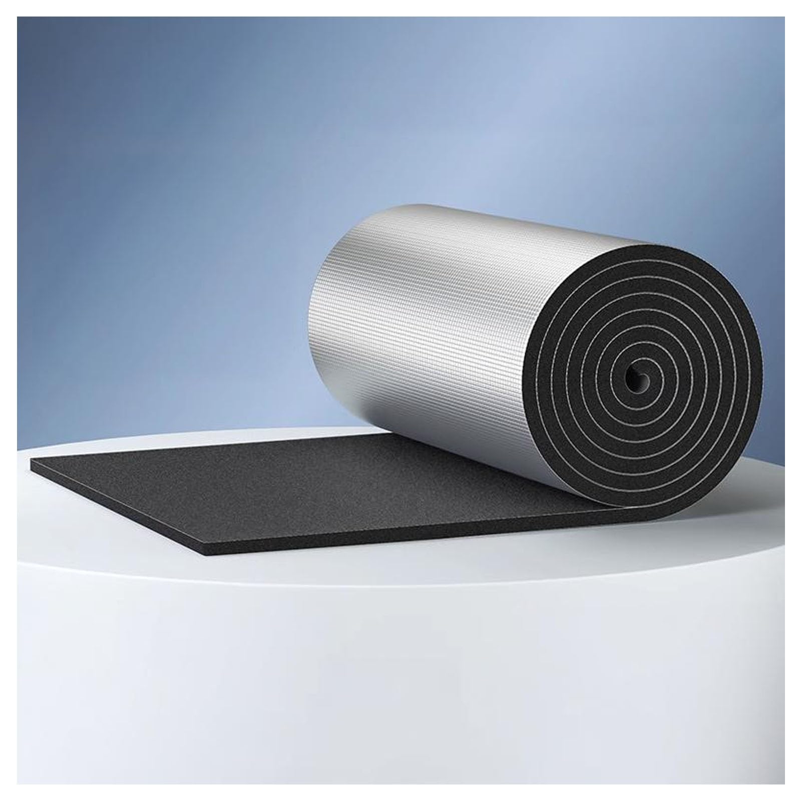 Cotone isolante acustico per auto,Isolamento Termico Autoadesivo e Stuoia fonoassorbente in Cotone Isolante Termico,Lamina Termoriflettente,Pannello Riflettente Termosifoni(5MM(THK),1*4m/3.2*13.1ft)
