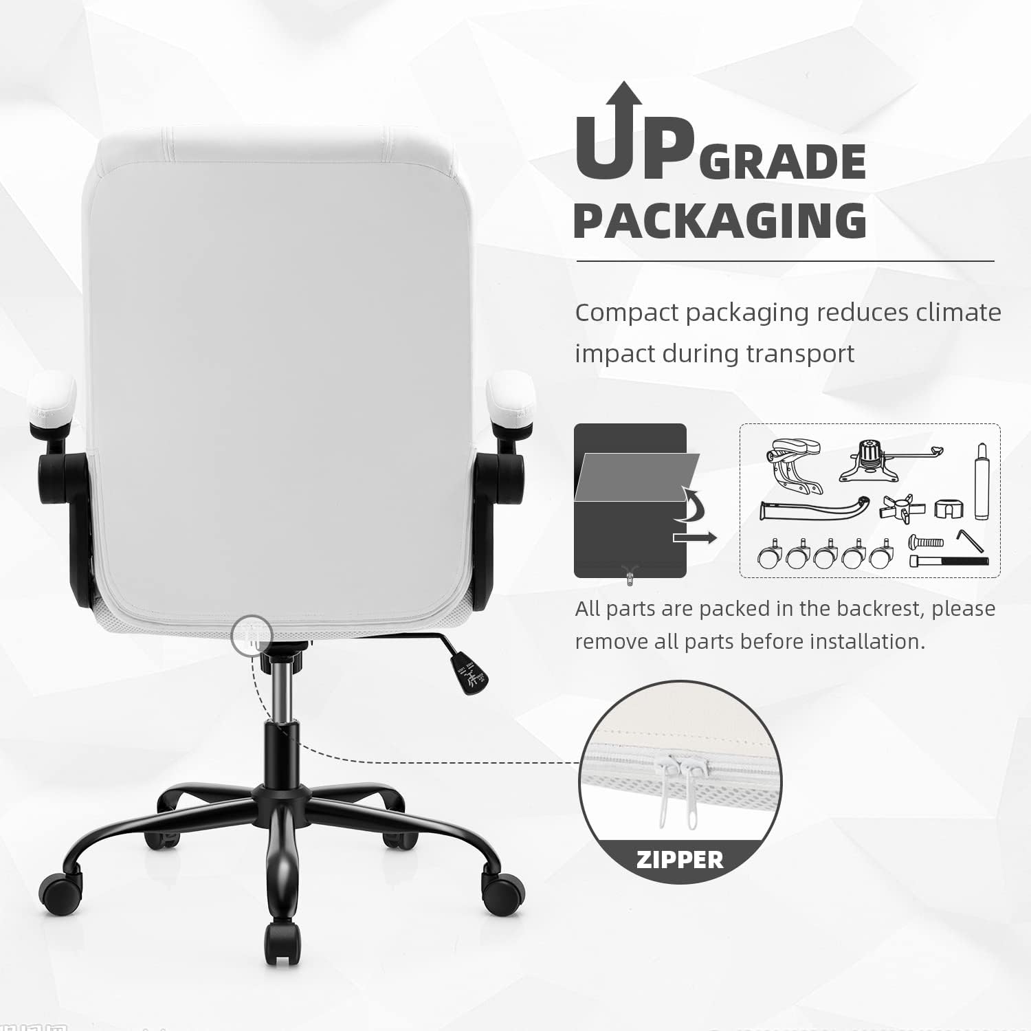 Buy SEATZONE Modern Home Office Desk Chairs Leather Office Chair with