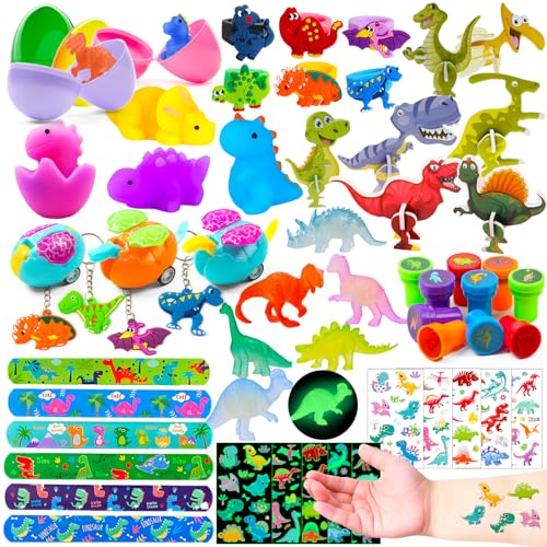 GOAUS Dinosaur Party Favors for Kids, Dino Party Supplies Birthday Decorations Toys Bulk as Easter Egg Fillers, Goodie Bag Gift Bag Pinata Stuffers Classroom Prizes