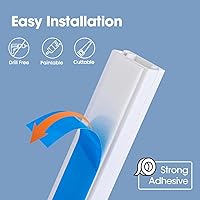 Vista 3 de 315in Cord Hider Kit, Paintable Cable Raceway, Cord Covers for Wires on Wall, Cord Hider for Wall Mount tv, tv Cable Hider Wall kit, Wire Covers for