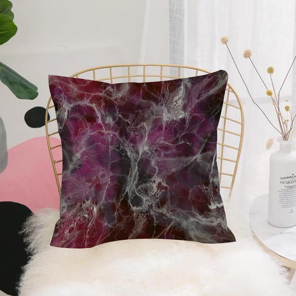 Hyosxw Marble, Psychedelic Stylized Artistic Dark C - A8 Cushion Cover,Throw Pillow Case Home Decorative For Living Room Bedroom Sofa Chair 18X18 Inch,Marble, Psychedelic Stylized Artistic Dark Colors Of Cloudy Onyx Stone Surfaces,Pillowcase 45X45cm