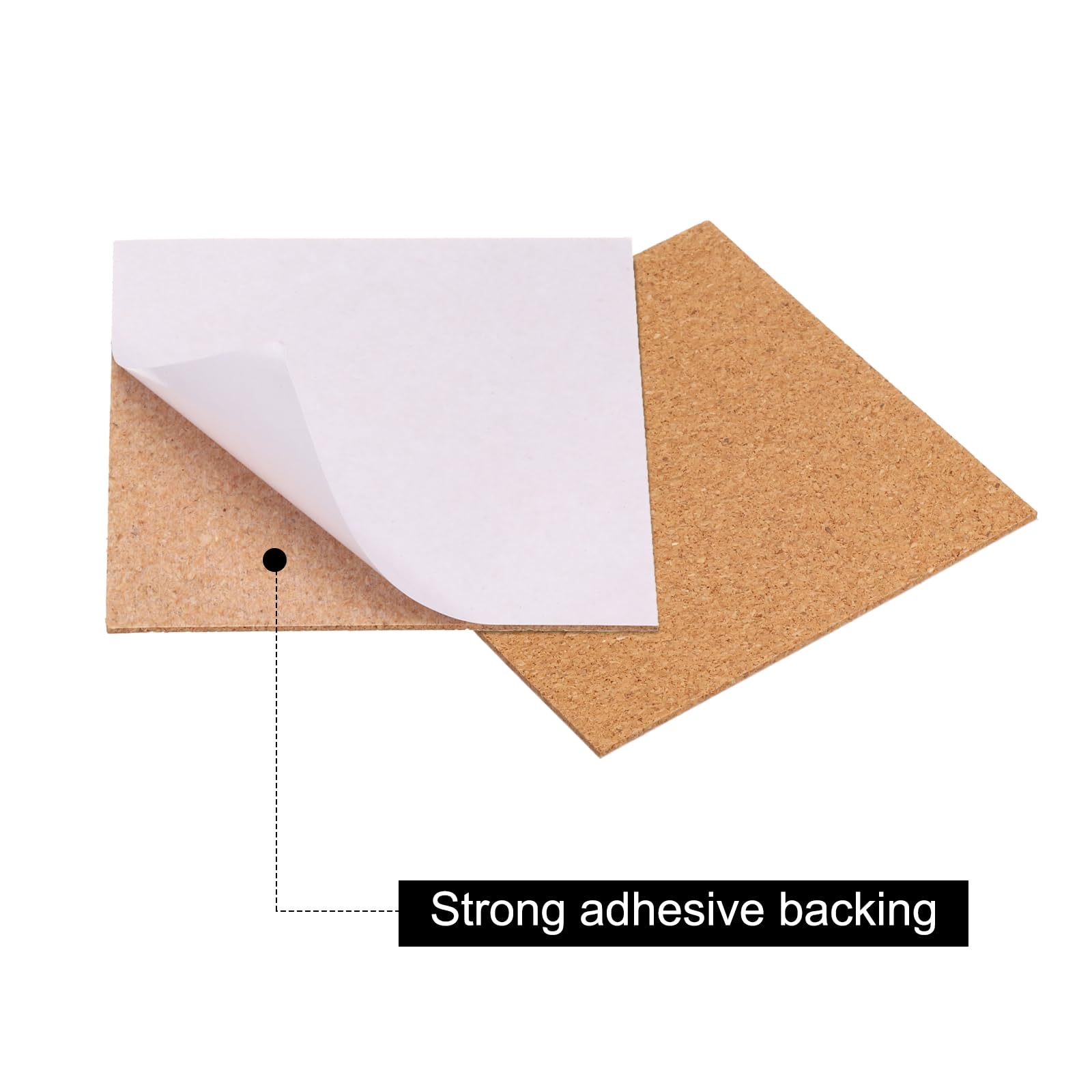 Uxcell Lot De 80 Dessous De Verre Autocollants En Liège - 9,4 X 9,4 X 0,2 Cm - Carreaux En Liège - Mini Tableau Mural En Liège Pour Dessous De Verre Et Loisirs Créatifs