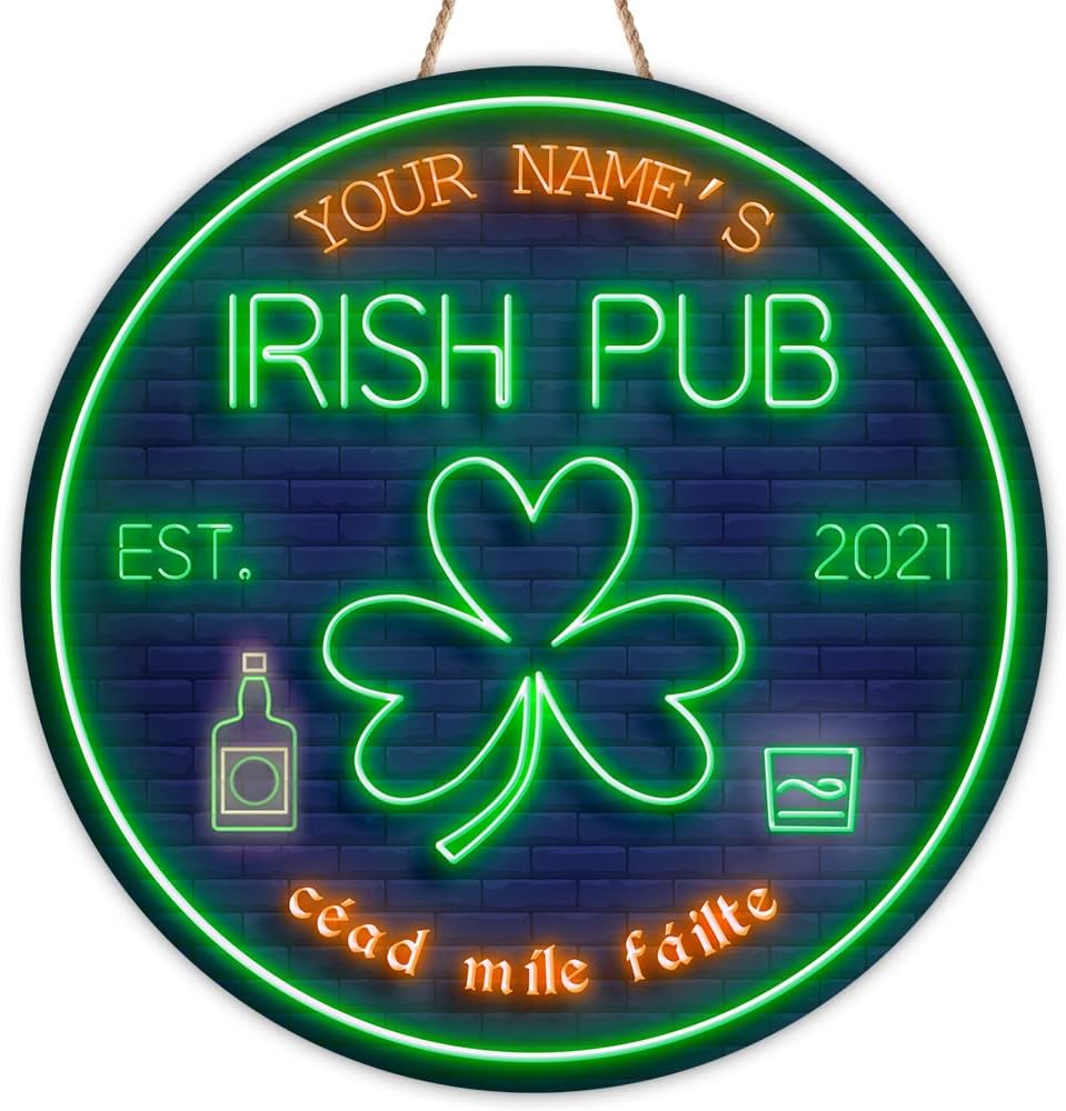 Artsy Woodsy St. Patrick's Day Decor Custom Irish Pub
