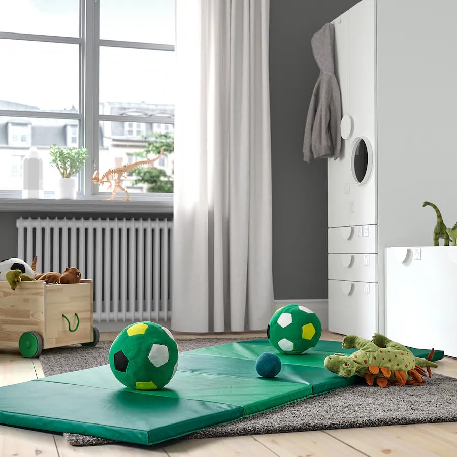 Folding Gym Mat, Thick Exercise Mat, Non-Slip Portable Floor Mat for Yoga, Home Workouts, Lightweight & Easy to Fold for Storage, Green, 30.75 x 72.88 inches