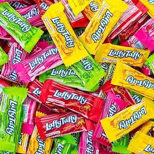 Wonka Laffy Taffy 3-4 Assorted Flavors - Fun Size Joke Individually Wrapped Bars, 5 Pounds by Tundras