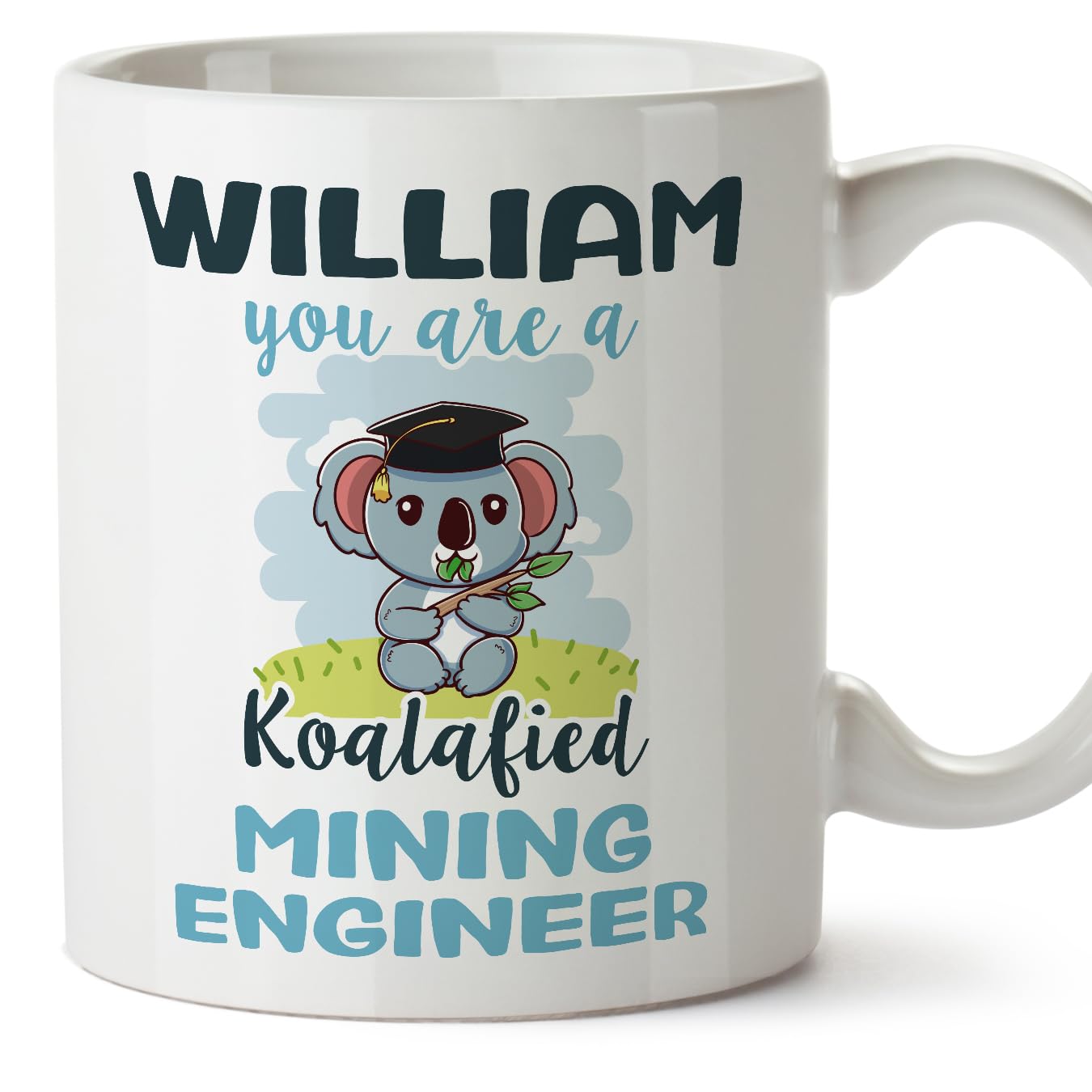 MUGFFINS Personalised Mug for Mining Engineer man - in English - Custom Koalafied - Funny Custom Gift for Colleagues - Ceramic 11oz Mug — image 1