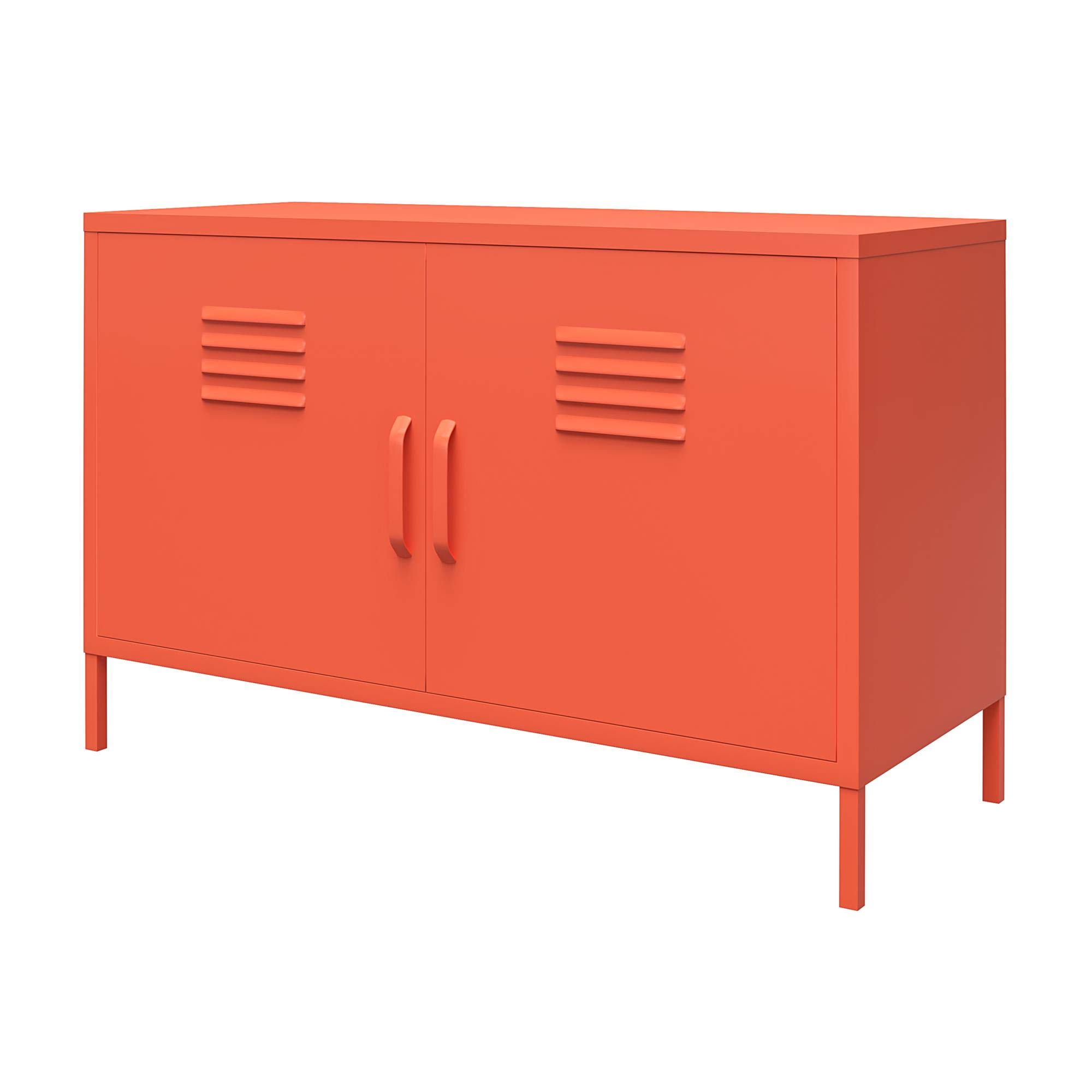 DHP Cache 2 Door Metal Locker Accent Cabinet Orange
