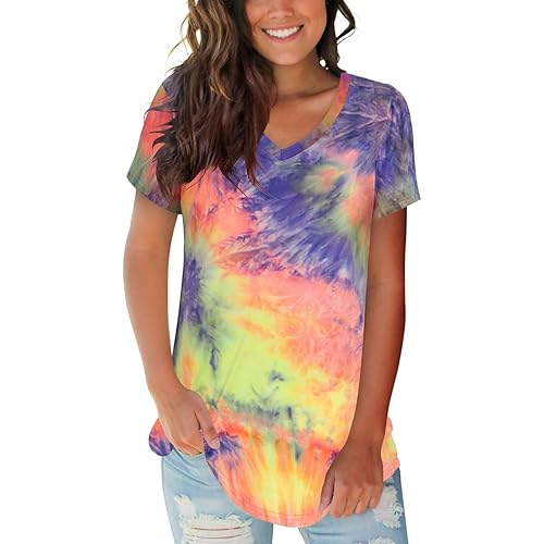 Womens Tops V Neck Tee Casual Short Sleeve and Long Sleeve T Shirts