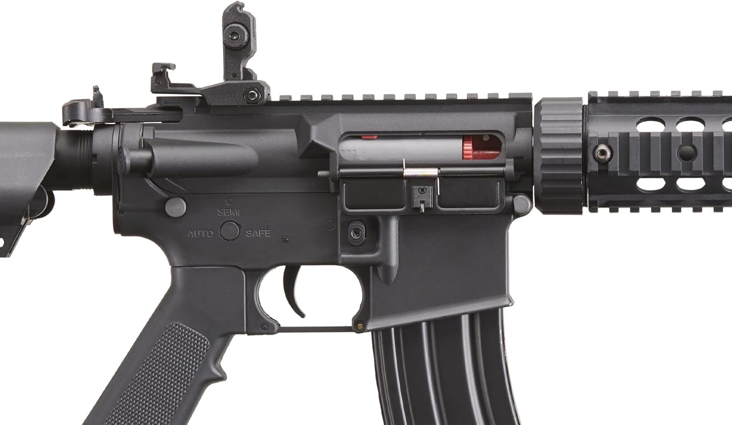 Lancer Tactical Gen 2 SD M4 Polymer (Long Rail)- Full/Semi-Auto Piactinny Rail AEG Rifle with 0.20g BBS, Charger and Battery