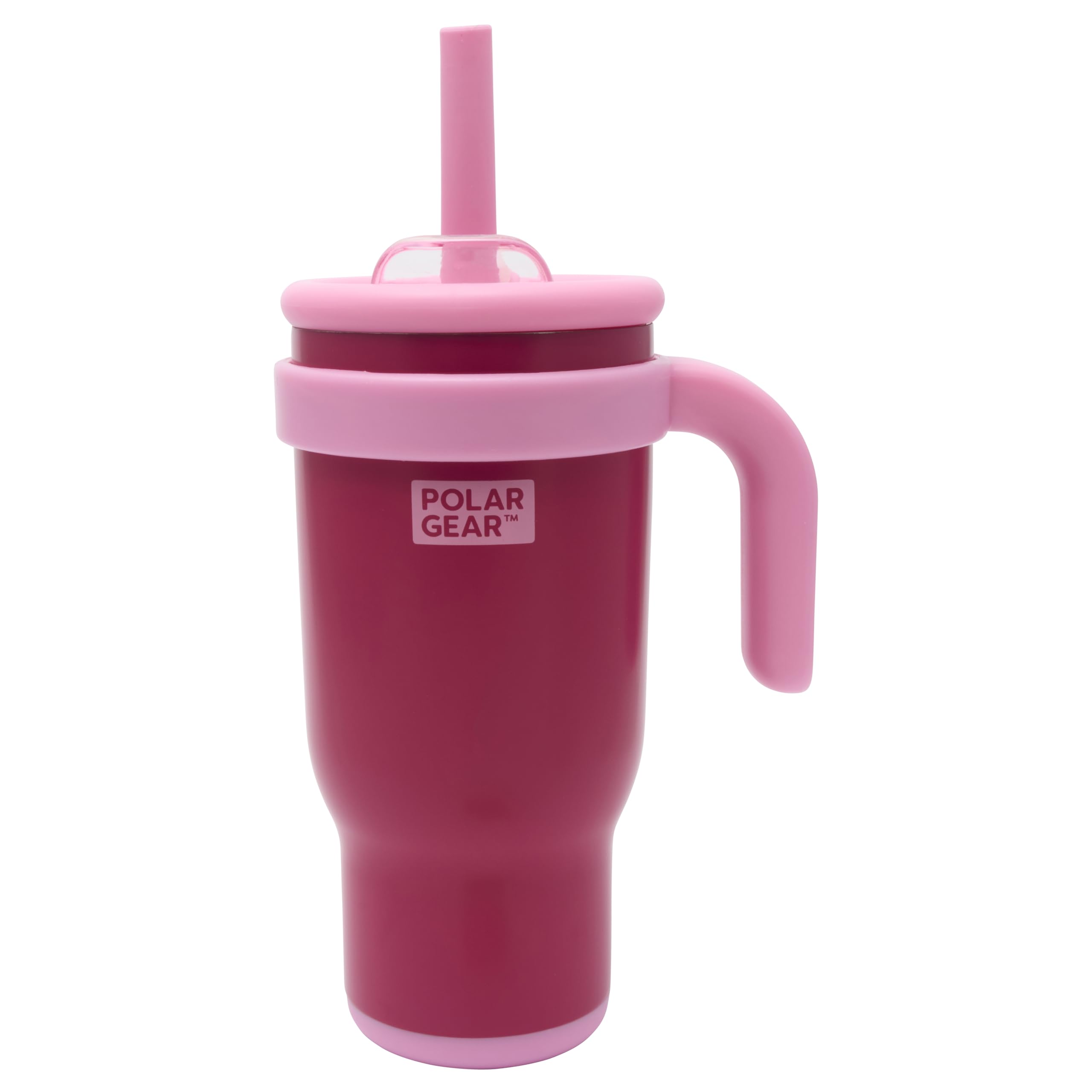 Polar Gear 520ml Kids Stainless Steel Water Bottle Tumbler with Straw – Double Wall Insulated Water Bottle with Straw for Children - BPA-Free, Leakproof Kids Cups to Keep Drinks Cooler for Longer