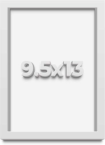 Marco de caja de sombra blanca de 9.5 x 13 pulgadas  Marco de caja de sombra tamaño interior 9.5 x 13 x 1 pulgadas de profundidad  El marco blanco