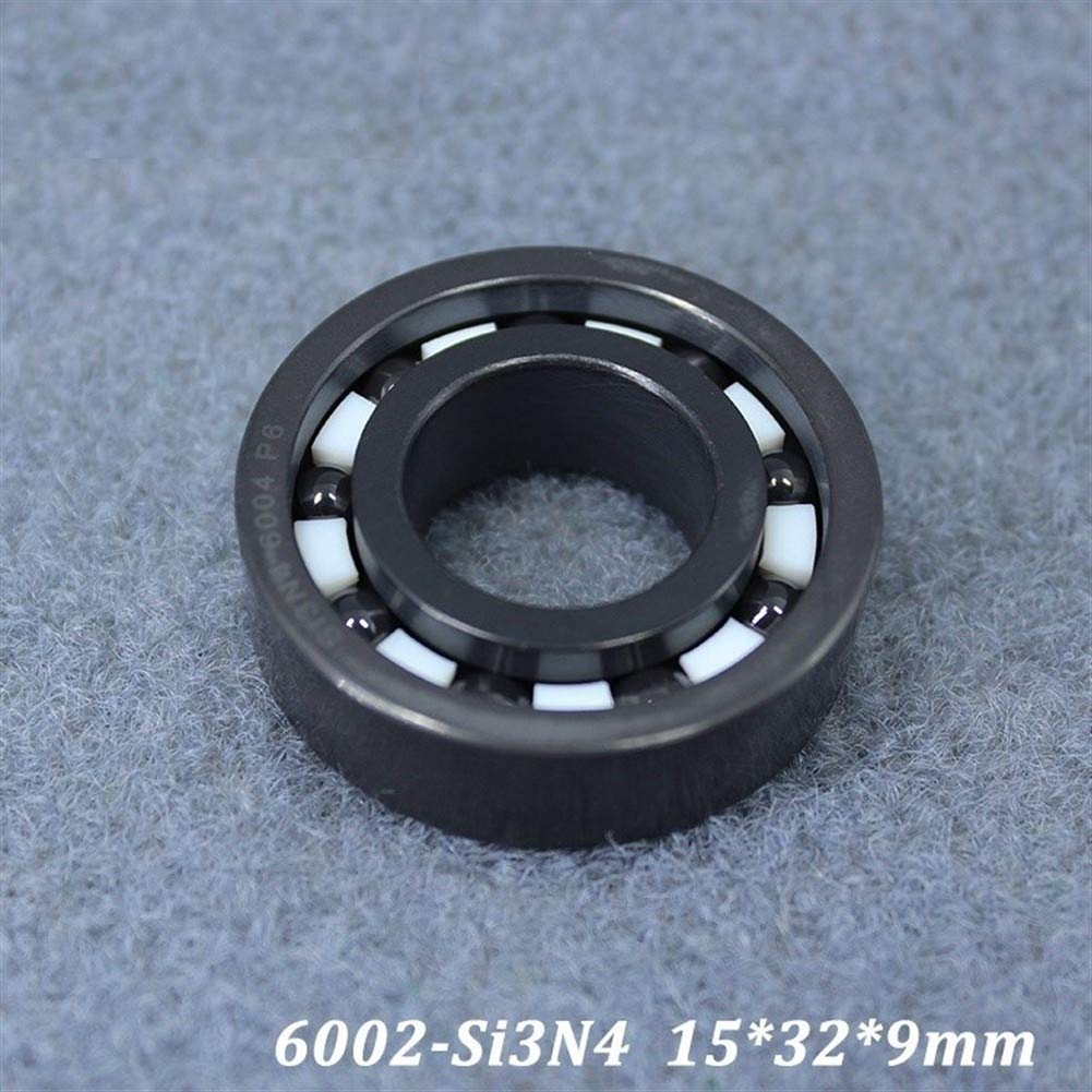 Rodamiento de bolas de cerámica completa 6002 - Material Si3N4, 15x32x9 mm, alto rendimiento, no magnético, jaula de PTFE, 1 unidad