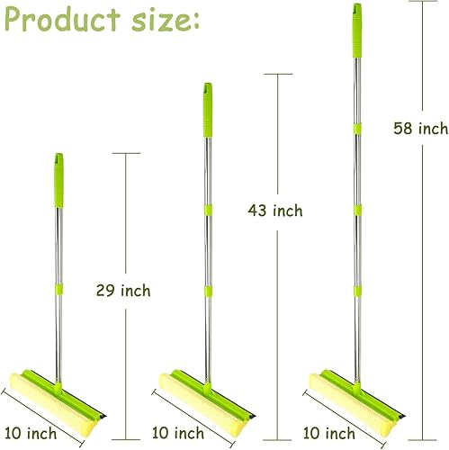 Miniatura 2 de Escobilla de ventana para limpieza de ventanas, herramienta de limpieza de ventanas de 58 pulgadas, herramienta de limpieza 2 en 1 de ventana de