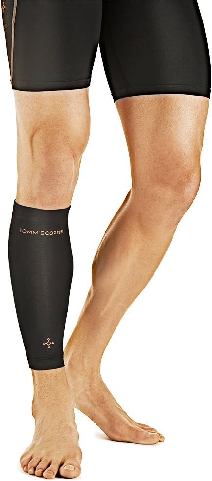 Tommie Copper Men's Performance Bounce Calf Sleeve, Black, Medium