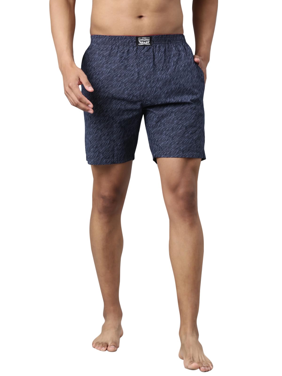 levi's 023 Men's Premium Soft Cotton Woven Printed Boxer Shorts - Mid Rise, Inner Elastic Waistband with Side Pocket (Pack of 1)-picture-22