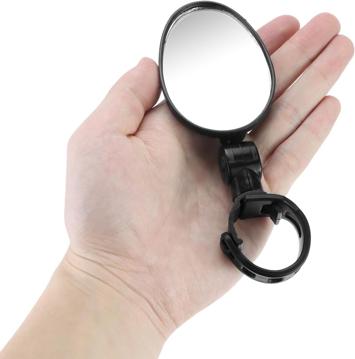 QWORK Bike Mirrors, 2 Pack 360-Degree Rotatable Handlebar Mirrors for Safe Cycling, Cycling Rear View Mirror