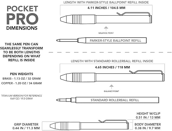 BIG IDEA DESIGN Brass Pocket Pro Pen (Yellow Tone)
