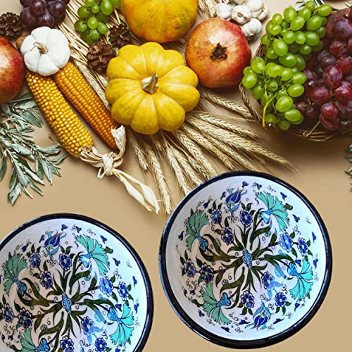 Nudashop Turkish Bowls Hand Painted Set Of 6-2.5Oz Charcuterie Board Accessories - Finger Bowls - Small Prep Bowls, Tiny Bowls, Dipping Bowls - Small Charcuterie Bowls #TOP3