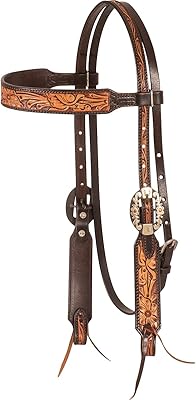 Cashel Browband Two Tone Headstall, Chestnut-Chocolate