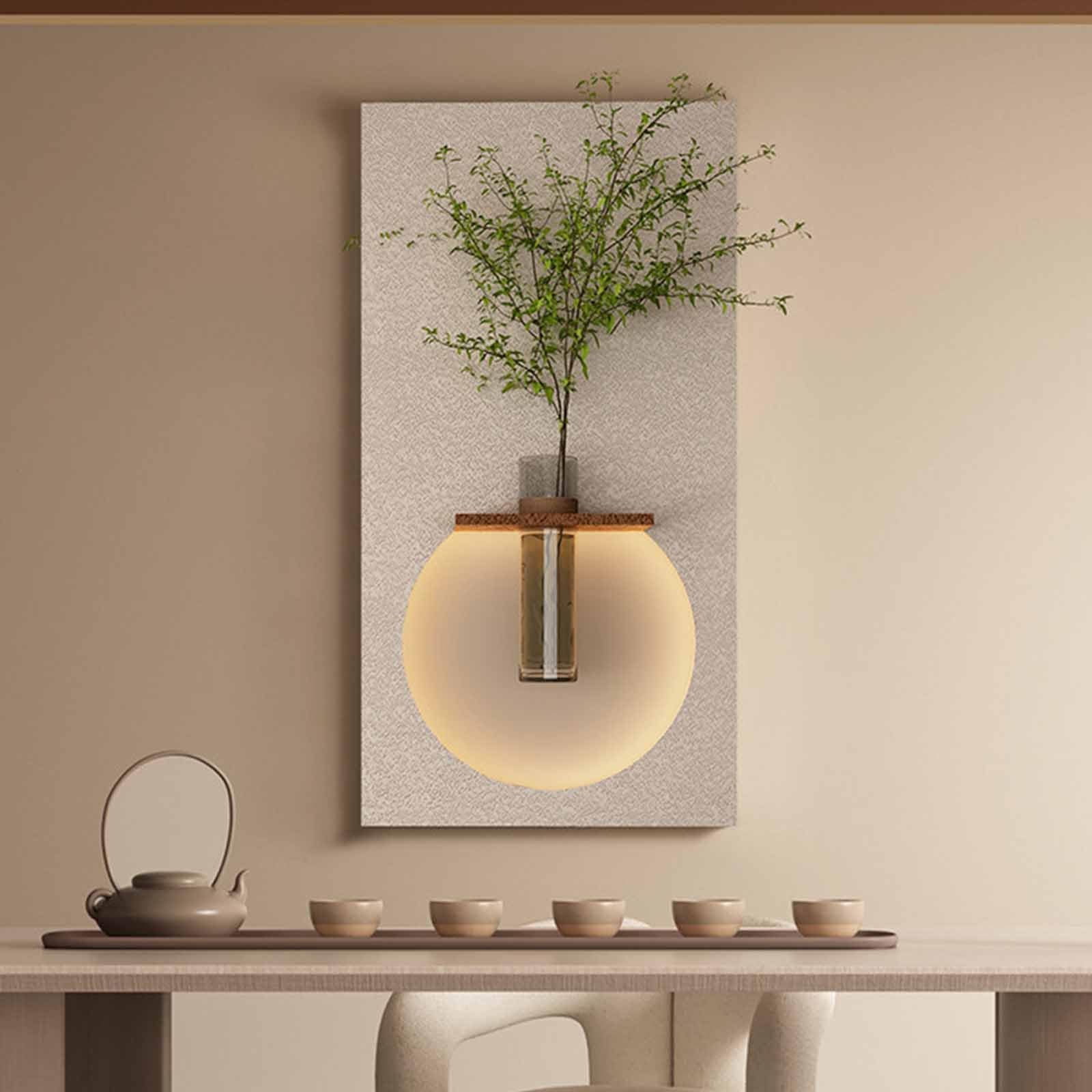 YDAECKRYVB 3D LED Sandstone Wall Decor，Illuminated Sandstone Wall Art Featuring A Vase Motif，Plug-in Wall Art For Living Rooms, Entryways, And Hallways.(A,120 * 70cm/47.2 * 27.6in)