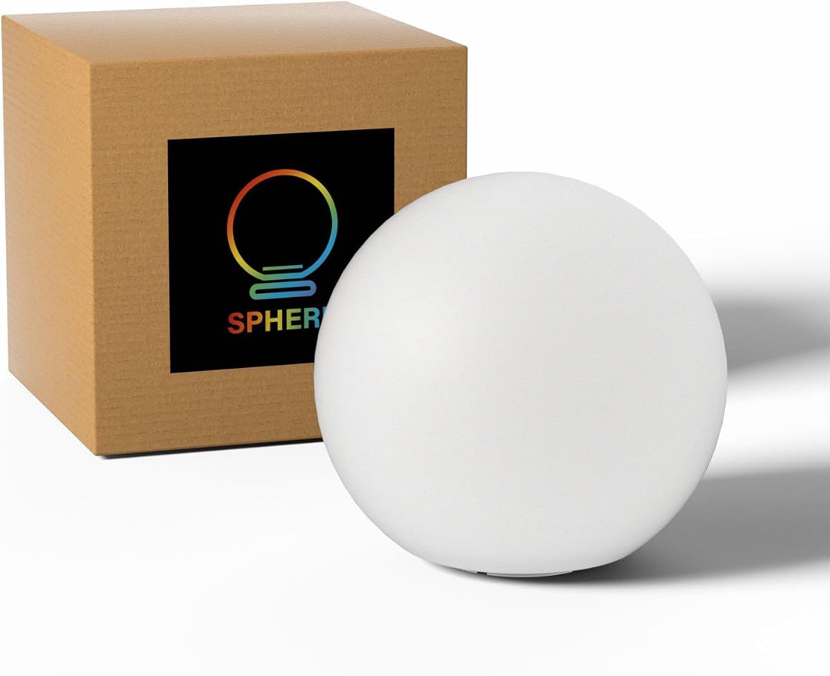 MIPOW x PLAYBULB 12-inch Rechargeable LED Ball Light, RGB Color-Changing Globe Orb Lamp