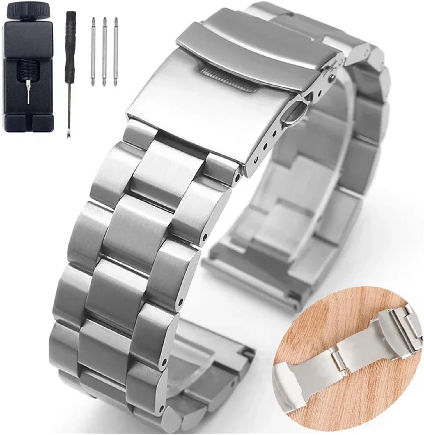 yingyingjia Metal Strap Stainless Steel Bracelet Luxury Buckle Wristband 19mm 21mm 25mm 18mm 20mm 22mm 24mm