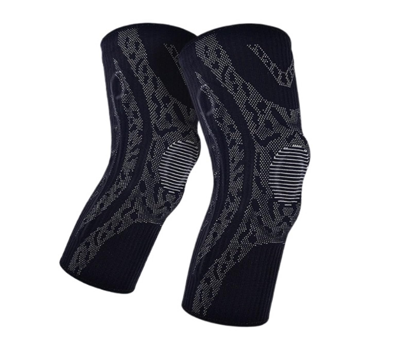 Rodillera Manga De Compresión con Soporte For Rodilla For Hombres Y Mujeres Estabilizadores Laterales Protector Rodillas(Black,Large)