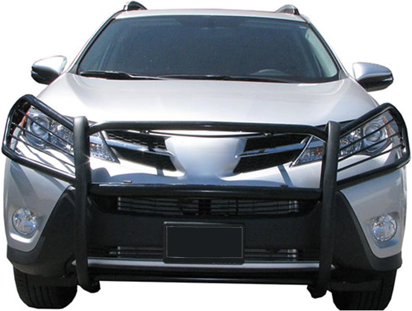 Black Horse Grille brush Bumper Guard Modular Black Compatible with 2006-2018 Toyota RAV4-17A093902MA