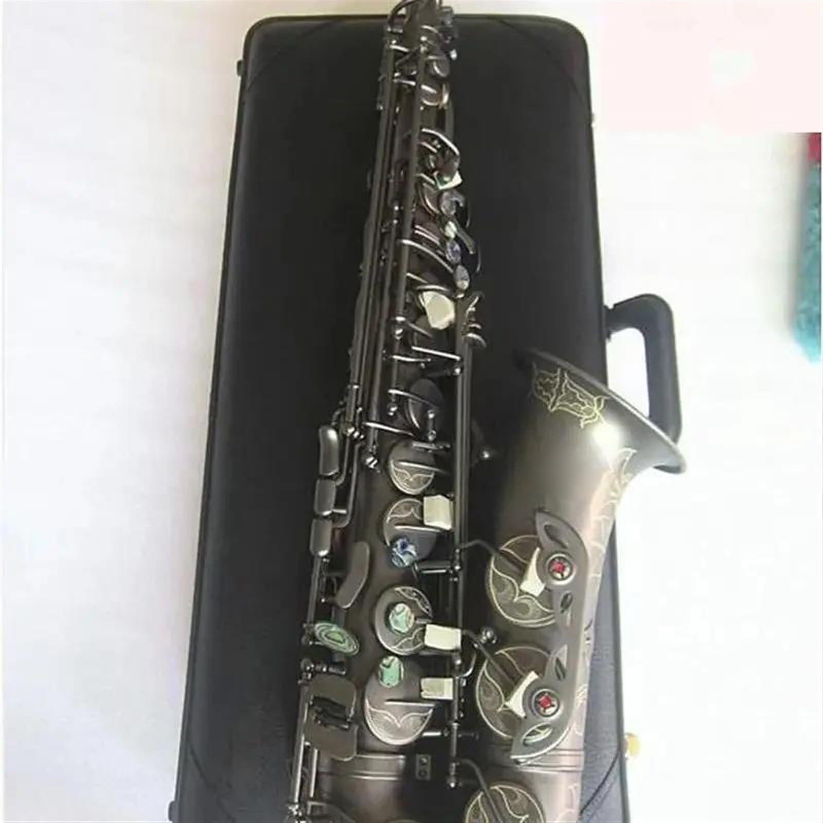 Saksofon altowy Czarny Eb Tune Instrument muzyczny Saksofon altowy z ustnikiem i trzciną profesjonalny Saksofon (Color : Cloth bag)
