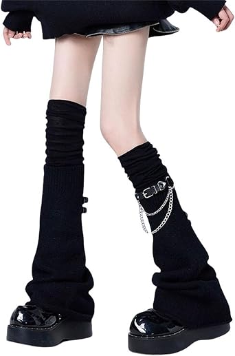 Y2k Harajuku Leg Warmers for Women Japanese Rave Gothic Emo Halloween
