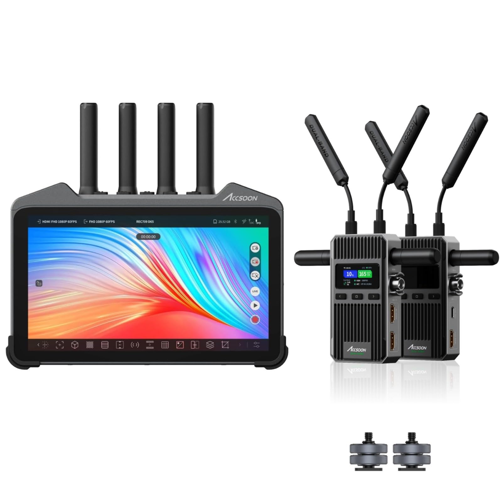Accsoon CineView M7 Pro Wireless Transmitter Receiver&Monitor 3-in-1 7inch 4K60 + CineView 2 SDI Wireless HDMI SDI Transmitter and Receiver