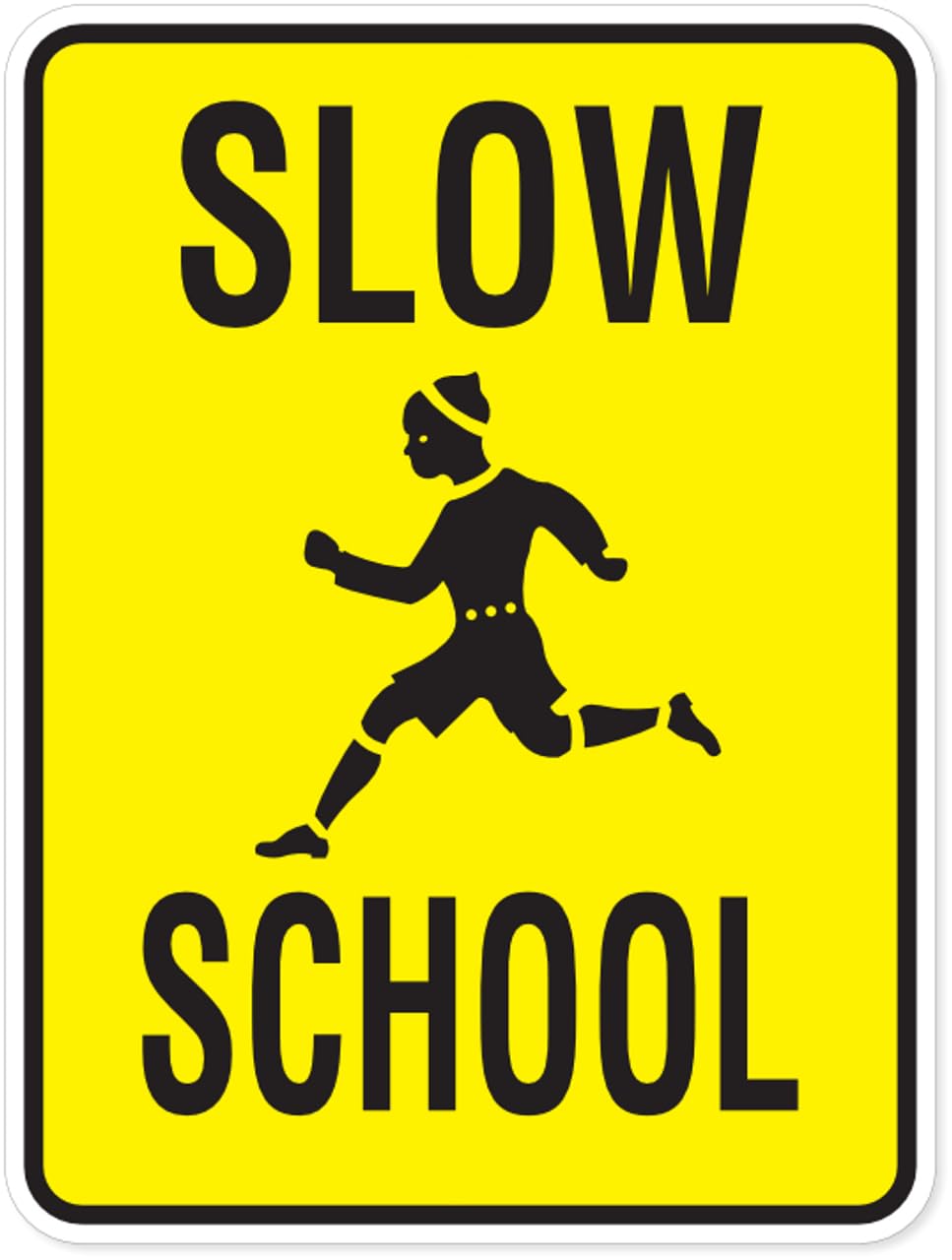 Tin sign vintage Slow School Signs Plaque Poster for Bar Pub Beer Home Garage Man Cave Wall Decor 12x8 Inch