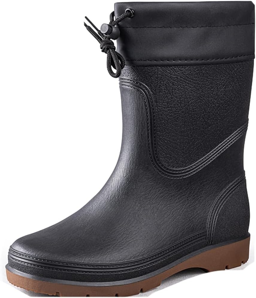 [インサク] メンズ ショート 大きいサイズ レインブーツ レインシューズ 雨靴 晴雨兼用 防水 梅雨 園芸 農作業 雨天対策 アウ