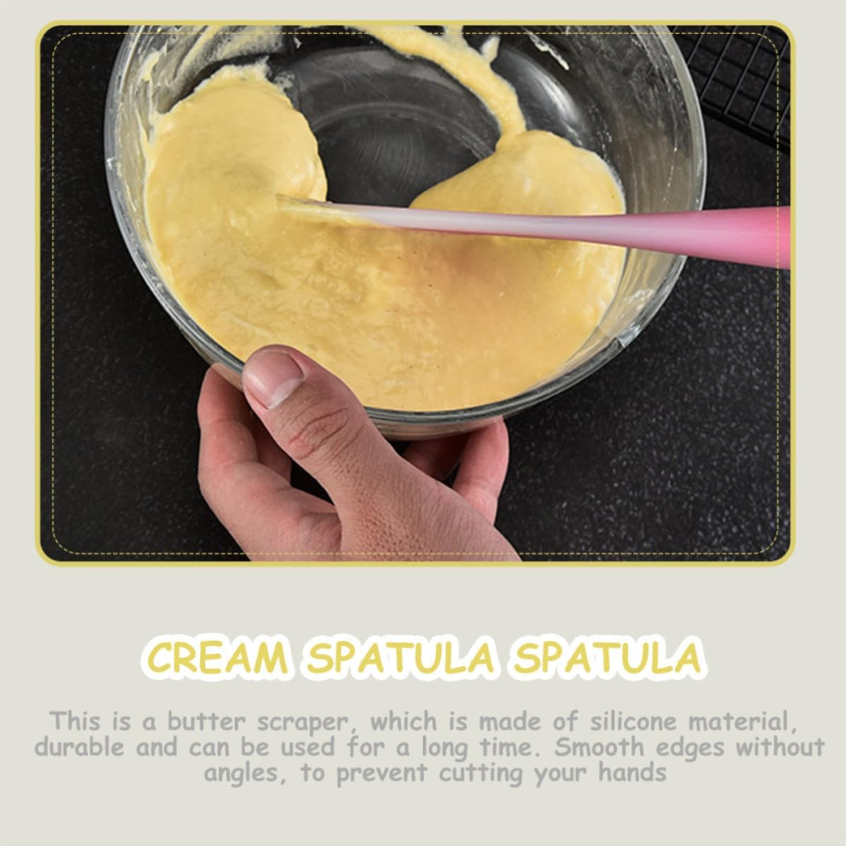Silicone Cream Scraper Spatula for Cream, Butter, Jam, Toast