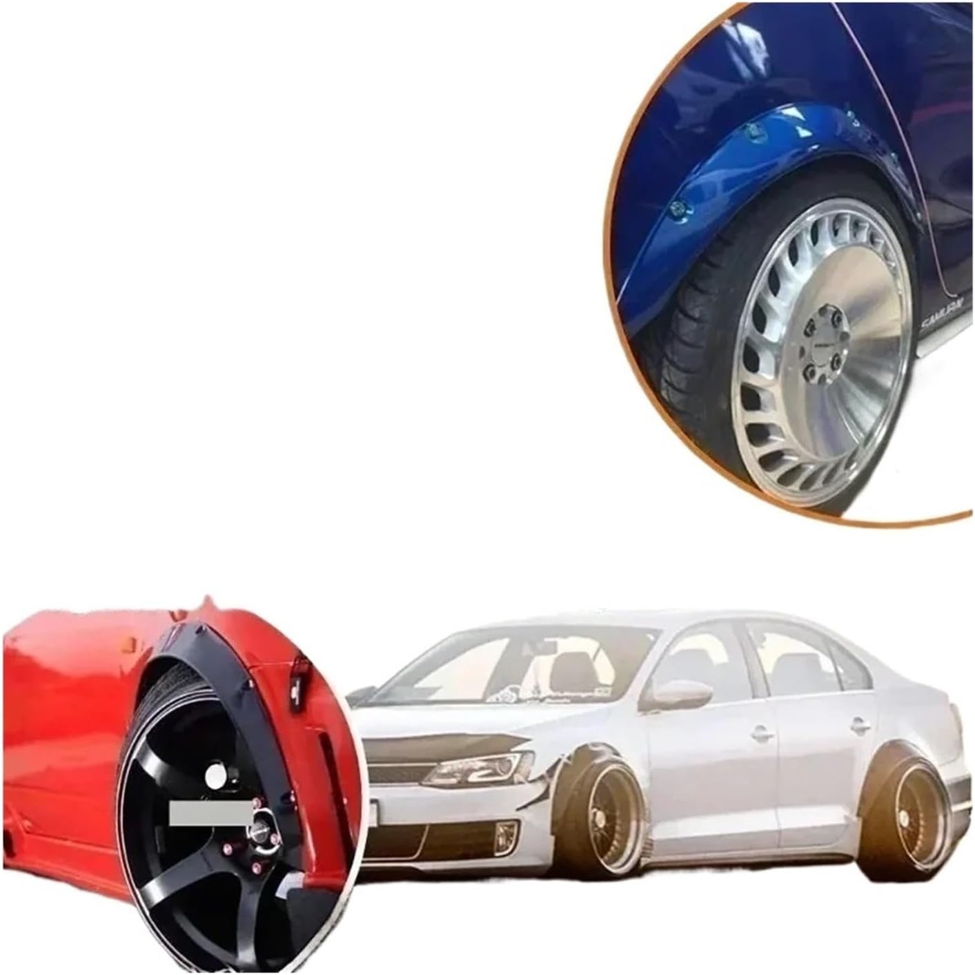 Car Wheel Arch Fender Flares Compatible With Beetle 1950-2019 Mudguard Mud Splash Guard Extra Wide Kit Auto Parts
