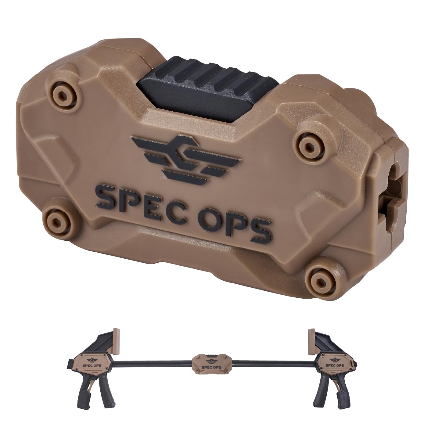 Spec Ops Tools Bar Clamps for Woodworking, Clamp Coupler, 2X Clamping Range Compatible with Spec Ops Large Series Bar Clamps, Pack of 1