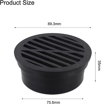 Round Floor Drain Grille Plastic Sewer Drain Filter Cover for 3 Inch and 4 Inch Pipes, Embedded Lawn Drain Grate with Debris Protection for Landscaped Areas,(3 inch)