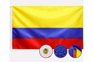 Double Sided Colombian Flag, American Made, 210D Nylon for Exterior Use
